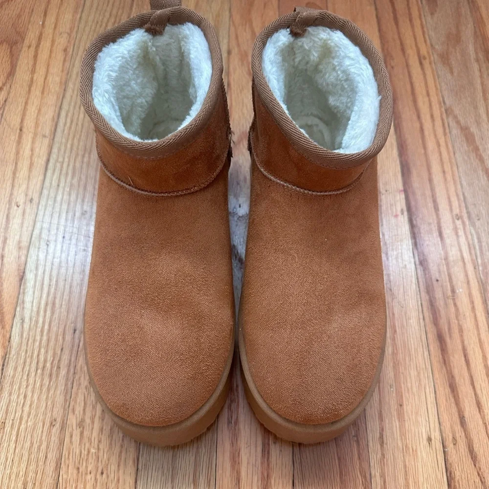 Platform Ankle Shearling Boot Size 7 - Picture 9 of 9